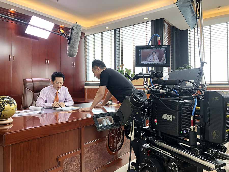 綠奧環(huán)境企業(yè)專(zhuān)題片拍攝現(xiàn)場(chǎng)